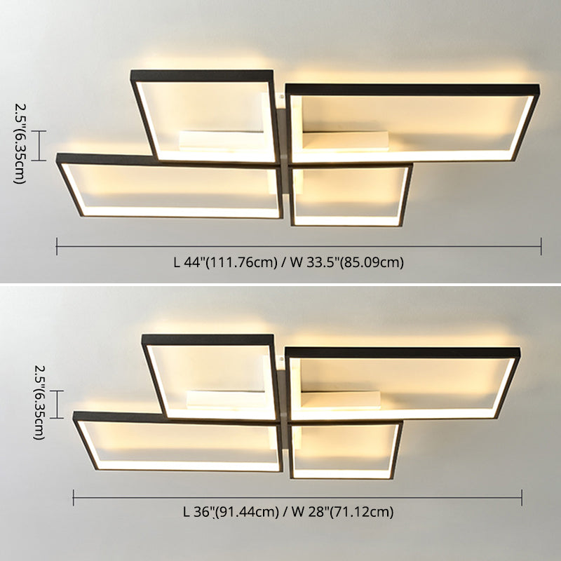 Rechthoek Flush Mount Plafond Licht Hedendaagse Acryl Plafond Mount Light Armatuur voor Woonkamer