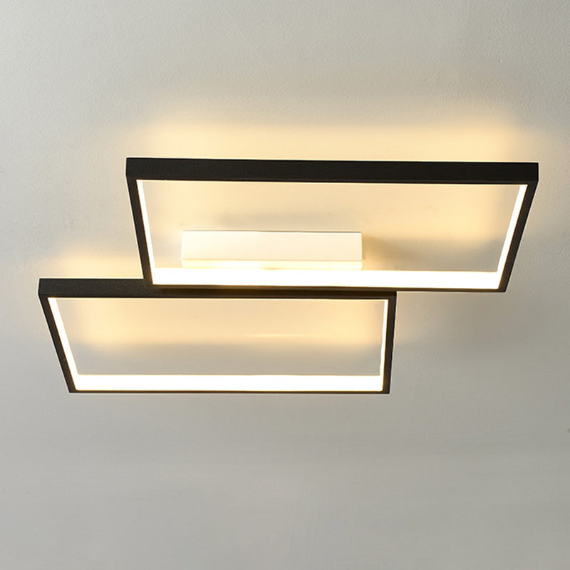 Rechthoek Flush Mount Plafond Licht Hedendaagse Acryl Plafond Mount Light Armatuur voor Woonkamer