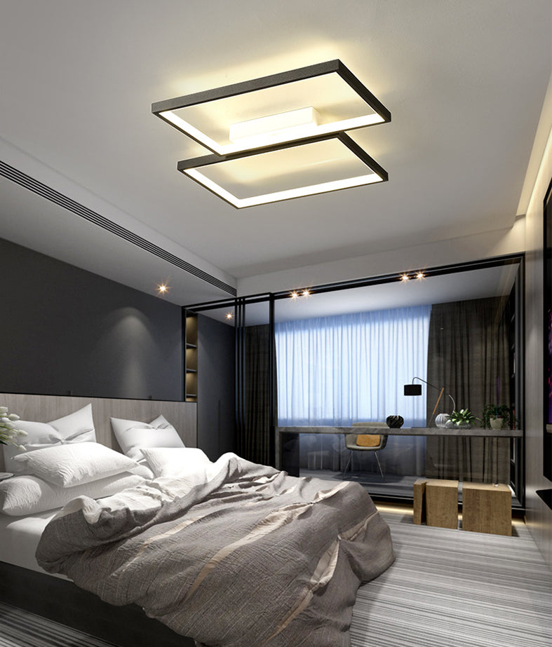 Rechthoek Flush Mount Plafond Licht Hedendaagse Acryl Plafond Mount Light Armatuur voor Woonkamer