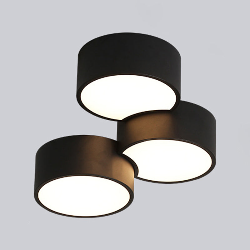Geometric Cylindrical Combination LED Flush Mount Light Modern Minimalist Multi-Lights Ceiling Lamp for Bedroom Living Room