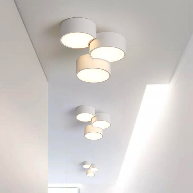 Geometric Cylindrical Combination LED Flush Mount Light Modern Minimalist Multi-Lights Ceiling Lamp for Bedroom Living Room