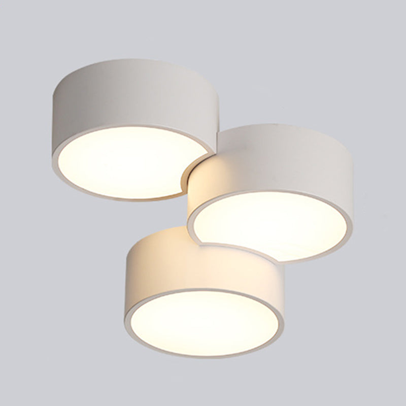 Geometric Cylindrical Combination LED Flush Mount Light Modern Minimalist Multi-Lights Ceiling Lamp for Bedroom Living Room