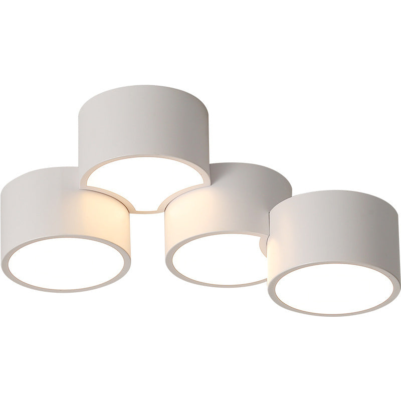 Geometrische cilindrische combinatie LED-inbouwlamp Moderne minimalistische plafondlamp met meerdere lampen voor slaapkamerwoonkamer
