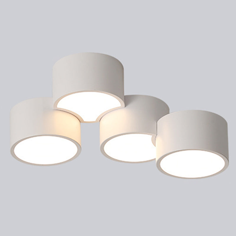 Geometric Cylindrical Combination LED Flush Mount Light Modern Minimalist Multi-Lights Ceiling Lamp for Bedroom Living Room