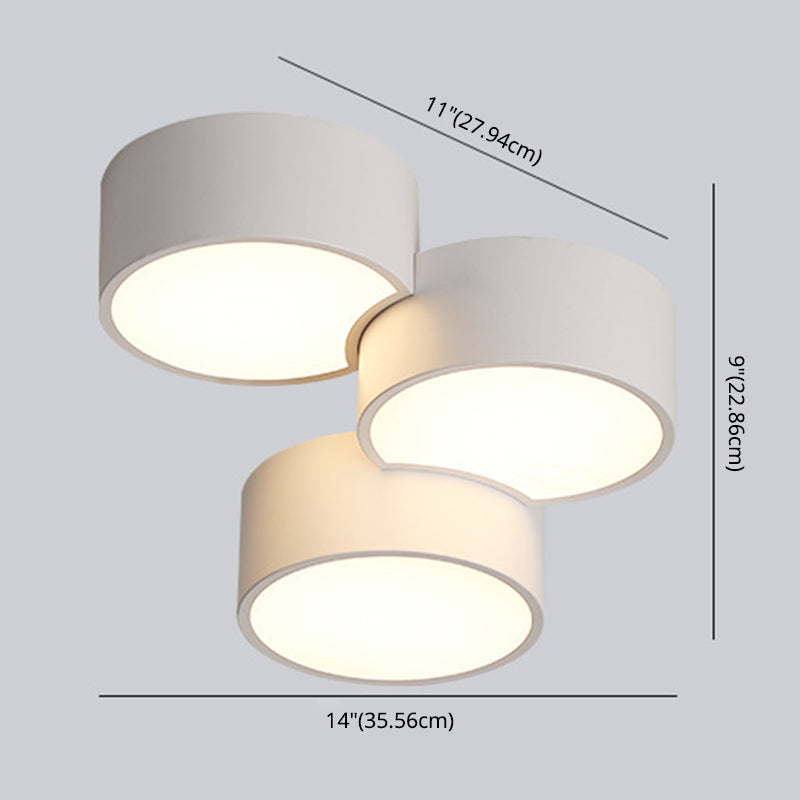 Geometric Cylindrical Combination LED Flush Mount Light Modern Minimalist Multi-Lights Ceiling Lamp for Bedroom Living Room