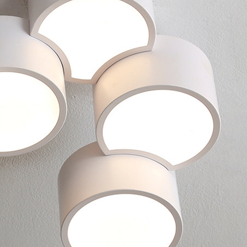 Geometric Cylindrical Combination LED Flush Mount Light Modern Minimalist Multi-Lights Ceiling Lamp for Bedroom Living Room