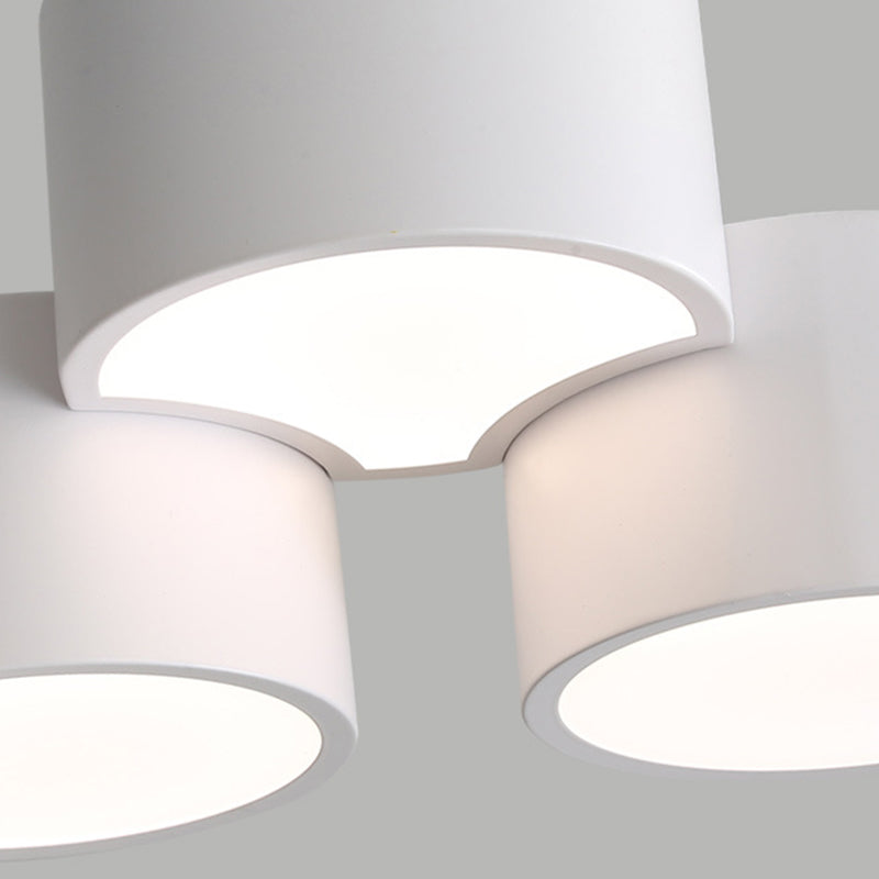 Geometric Cylindrical Combination LED Flush Mount Light Modern Minimalist Multi-Lights Ceiling Lamp for Bedroom Living Room