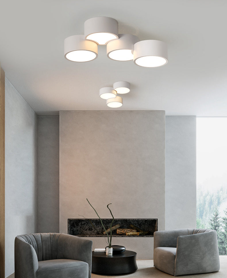 Geometric Cylindrical Combination LED Flush Mount Light Modern Minimalist Multi-Lights Ceiling Lamp for Bedroom Living Room