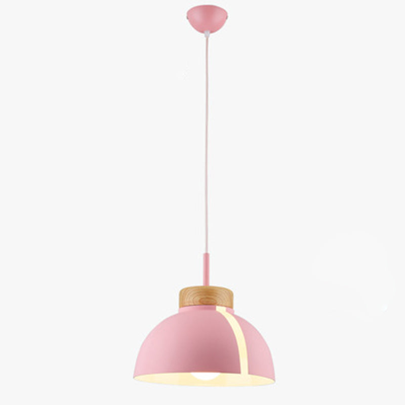 Minimalist Style Pendant Light Fixture Dome Hanging Pendant Lamp with Metal Shade