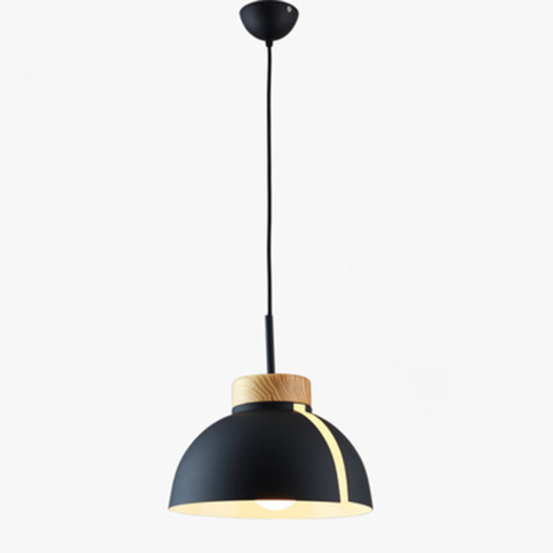 Minimalist Style Pendant Light Fixture Dome Hanging Pendant Lamp with Metal Shade