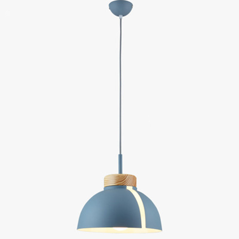 Minimalist Style Pendant Light Fixture Dome Hanging Pendant Lamp with Metal Shade