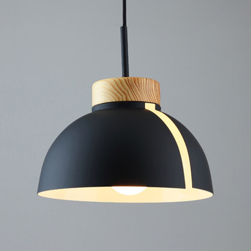 Minimalist Style Pendant Light Fixture Dome Hanging Pendant Lamp with Metal Shade