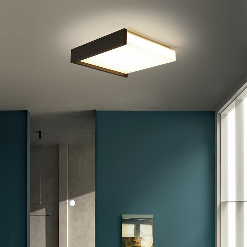 Minimalisme nordique Style LED Ceiling Light Acrylic Shade Geometric Design Flush-mount Lamp for Bedroom