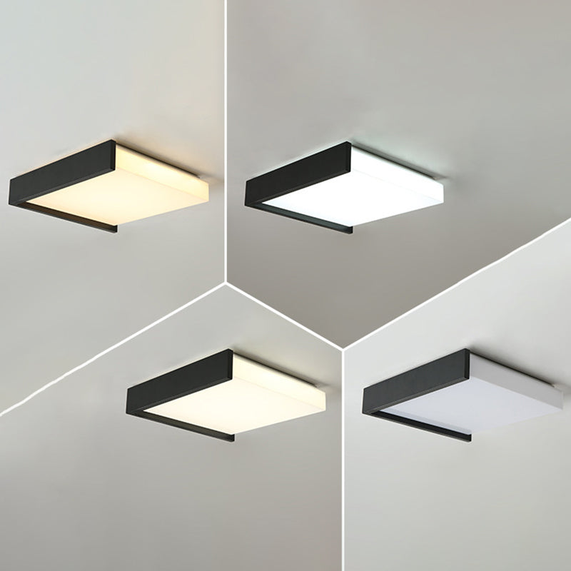 Minimalisme nordique Style LED Ceiling Light Acrylic Shade Geometric Design Flush-mount Lamp for Bedroom