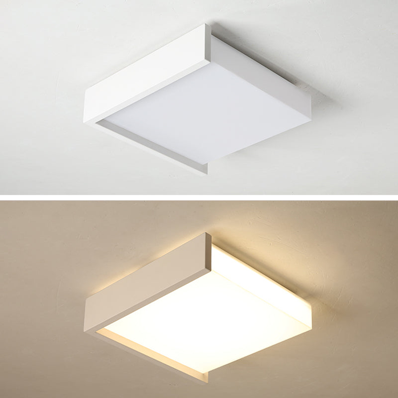 Minimalisme nordique Style LED Ceiling Light Acrylic Shade Geometric Design Flush-mount Lamp for Bedroom