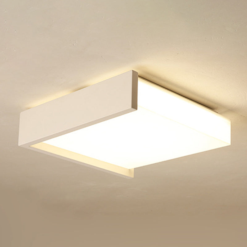 Minimalisme nordique Style LED Ceiling Light Acrylic Shade Geometric Design Flush-mount Lamp for Bedroom