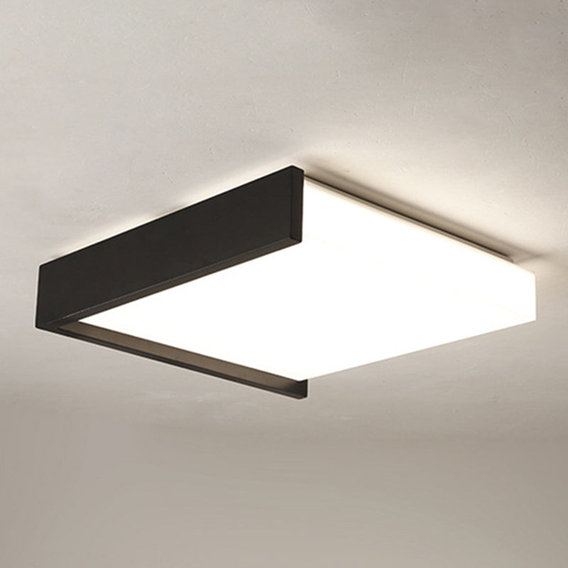 Minimalisme nordique Style LED Ceiling Light Acrylic Shade Geometric Design Flush-mount Lamp for Bedroom