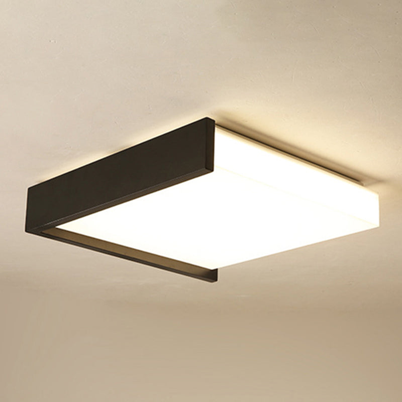 Minimalisme nordique Style LED Ceiling Light Acrylic Shade Geometric Design Flush-mount Lamp for Bedroom