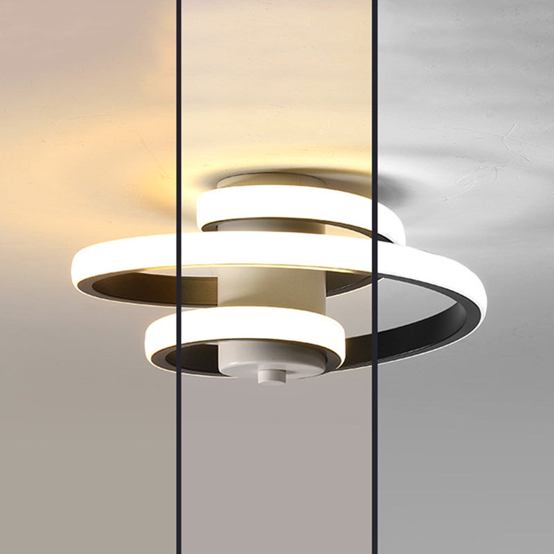 El anillo del círculo llevó el soporte semi-empotrado de acrílico moderno de las luces de techo semi rasantes