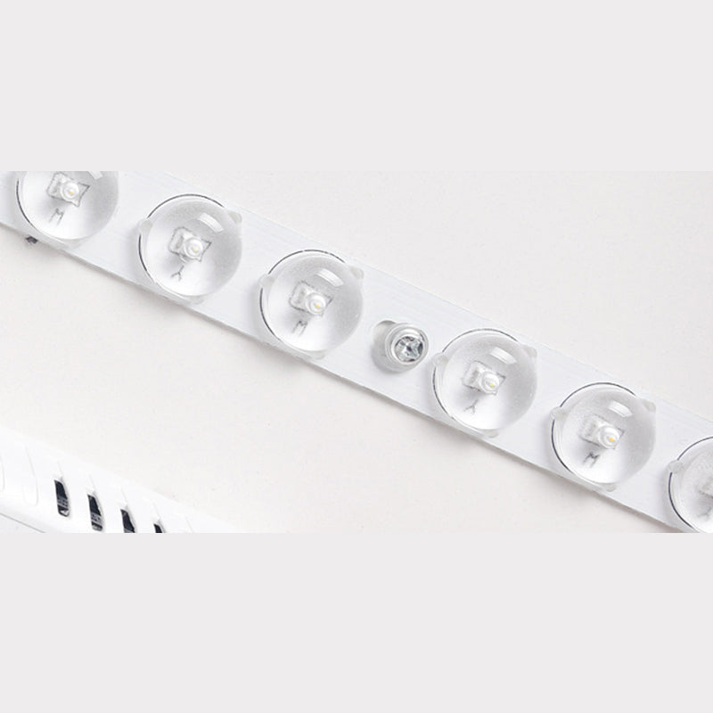 Rectangular Sitting Room Flush Light Wooden Nordic Style LED Flush Ceiling Light with Acrylic Shade