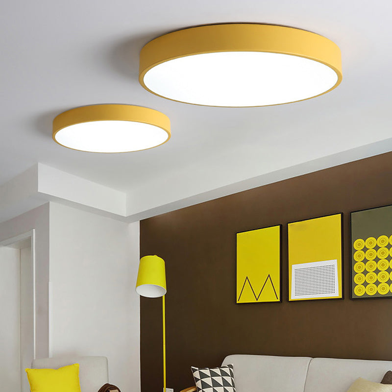 Circular Flush Mount Ceiling Lighting Fixture Modern Acrylic Flush Mount