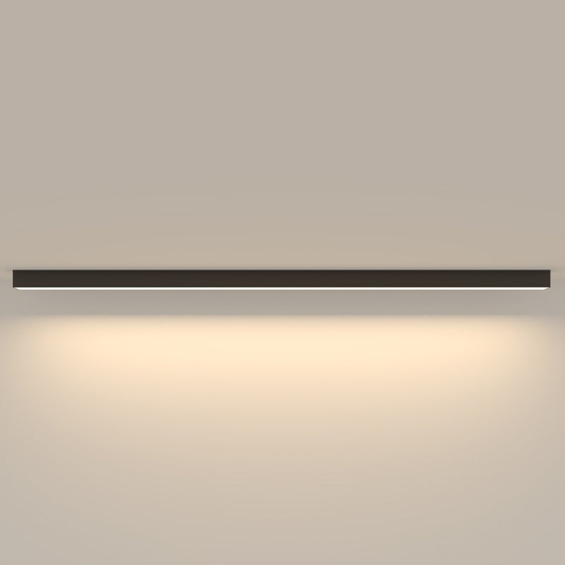 Linear Flush Mount Lighting Simplicity Metal Black Finish Flush Mount LED Light for Bedroom