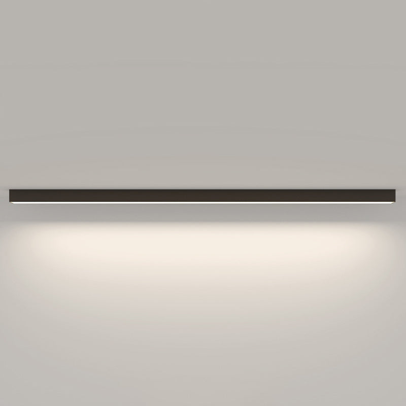 Linear Flush Mount Lighting Simplicity Metal Black Finish Flush Mount LED Light for Bedroom