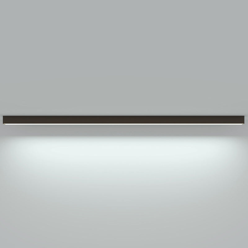 Linear Flush Mount Lighting Simplicity Metal Black Finish Flush Mount LED Light for Bedroom