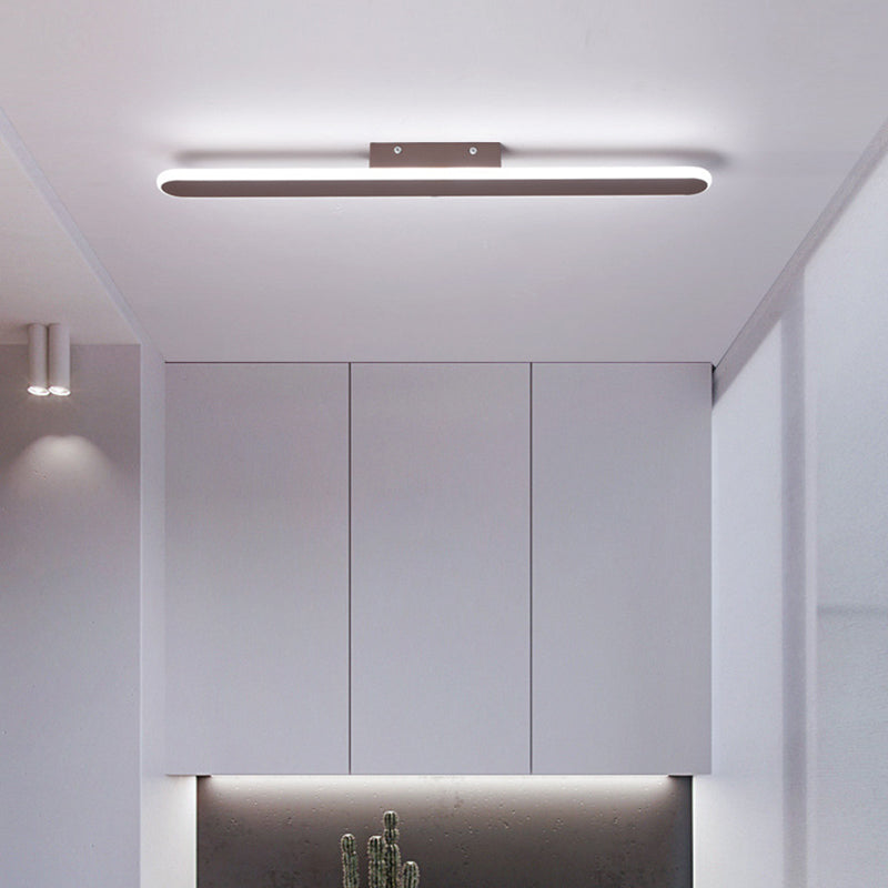 Koffieafwerking Barvormige inbouwlamp Minimalisme Metalen LED-plafondgemonteerd licht voor gang