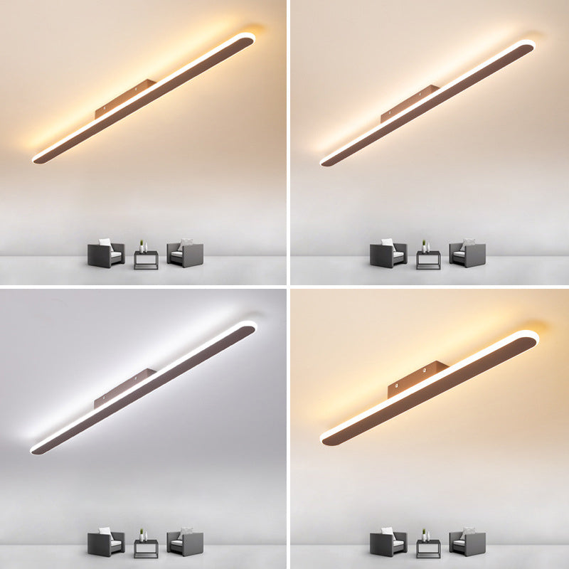 Koffieafwerking Barvormige inbouwlamp Minimalisme Metalen LED-plafondgemonteerd licht voor gang