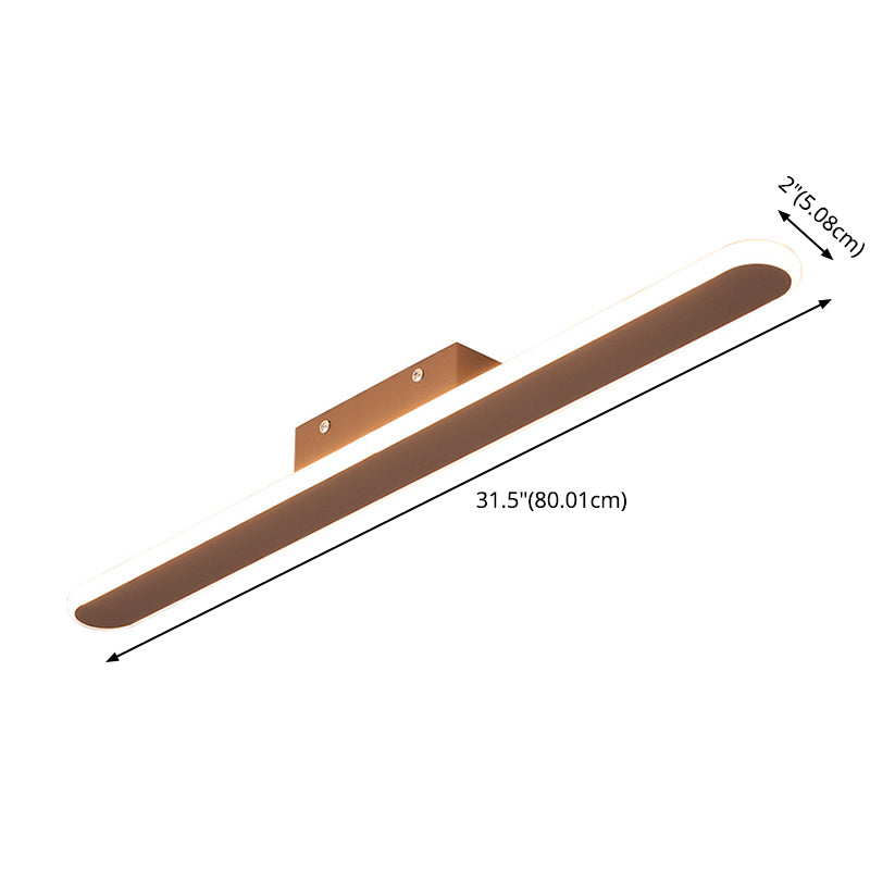 Koffieafwerking Barvormige inbouwlamp Minimalisme Metalen LED-plafondgemonteerd licht voor gang
