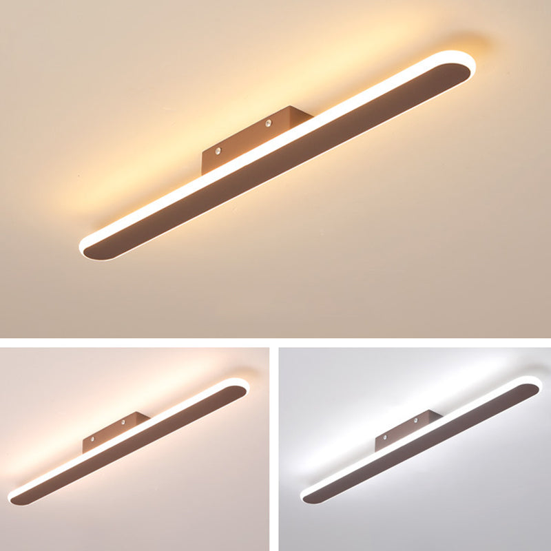 Koffieafwerking Barvormige inbouwlamp Minimalisme Metalen LED-plafondgemonteerd licht voor gang