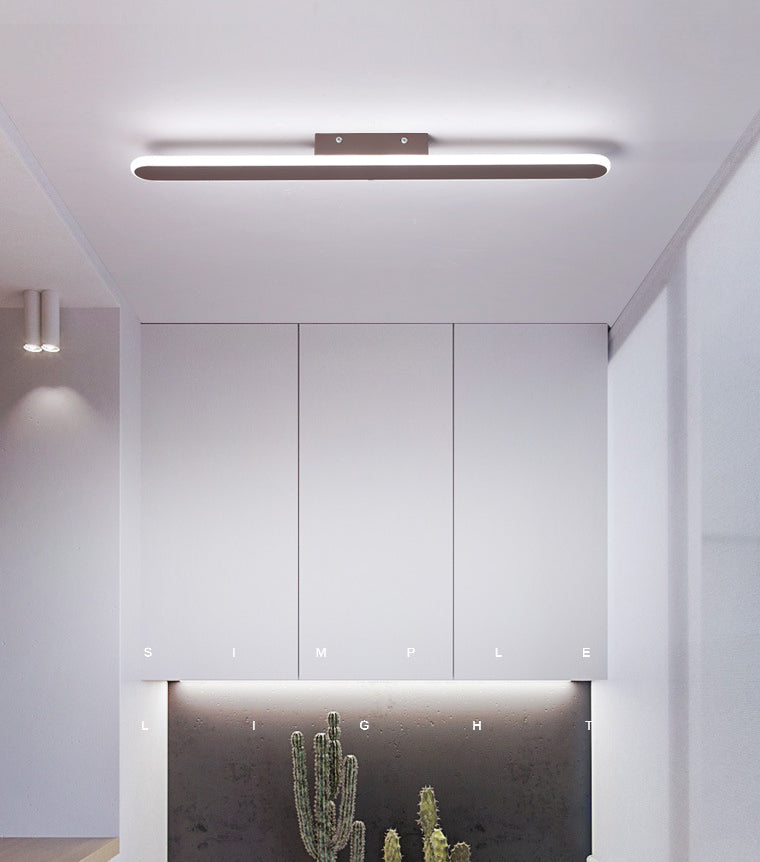 Koffieafwerking Barvormige inbouwlamp Minimalisme Metalen LED-plafondgemonteerd licht voor gang