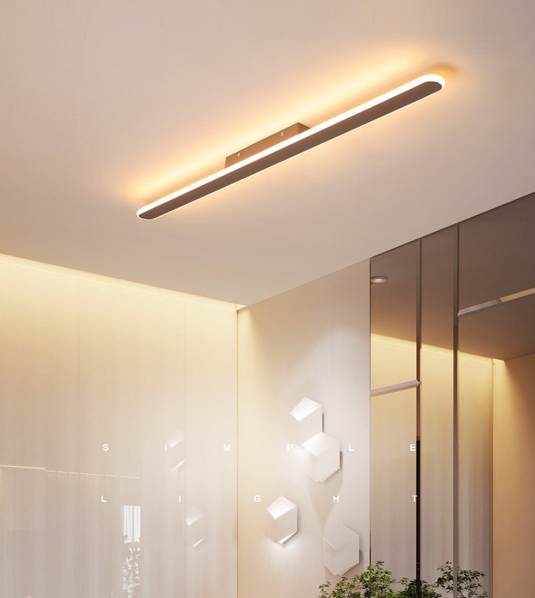 Koffieafwerking Barvormige inbouwlamp Minimalisme Metalen LED-plafondgemonteerd licht voor gang