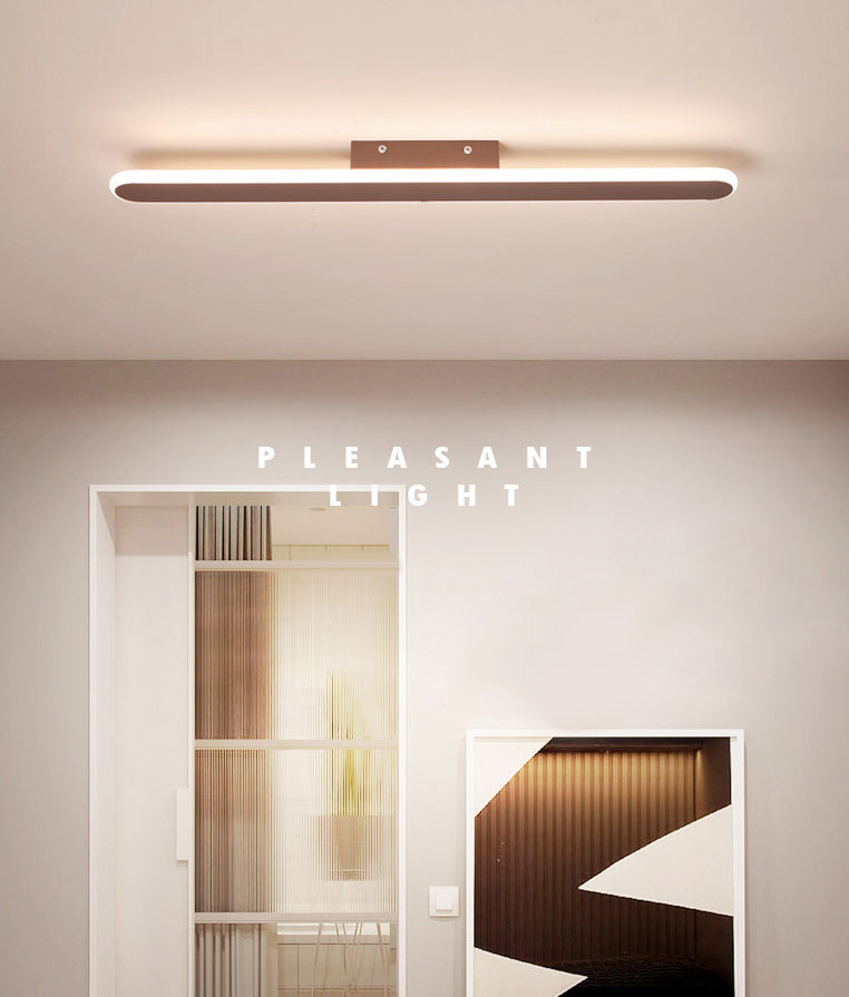 Koffieafwerking Barvormige inbouwlamp Minimalisme Metalen LED-plafondgemonteerd licht voor gang