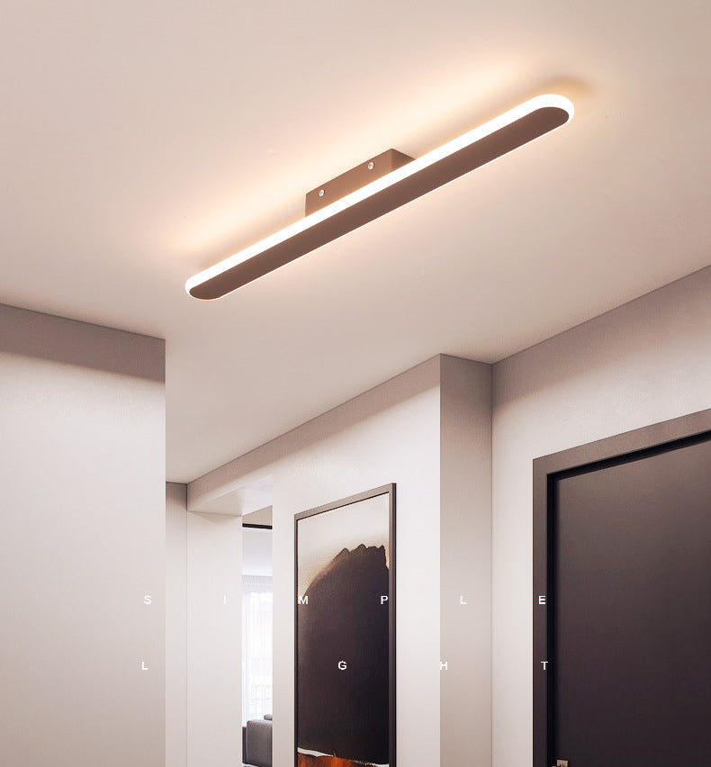 Koffieafwerking Barvormige inbouwlamp Minimalisme Metalen LED-plafondgemonteerd licht voor gang