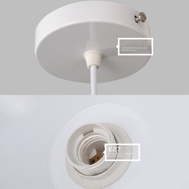 Trota in legno in metallo Trota sospesa a sospensione Simplicità Simplicità Apparecchio di illuminazione a sospensione per camera da letto