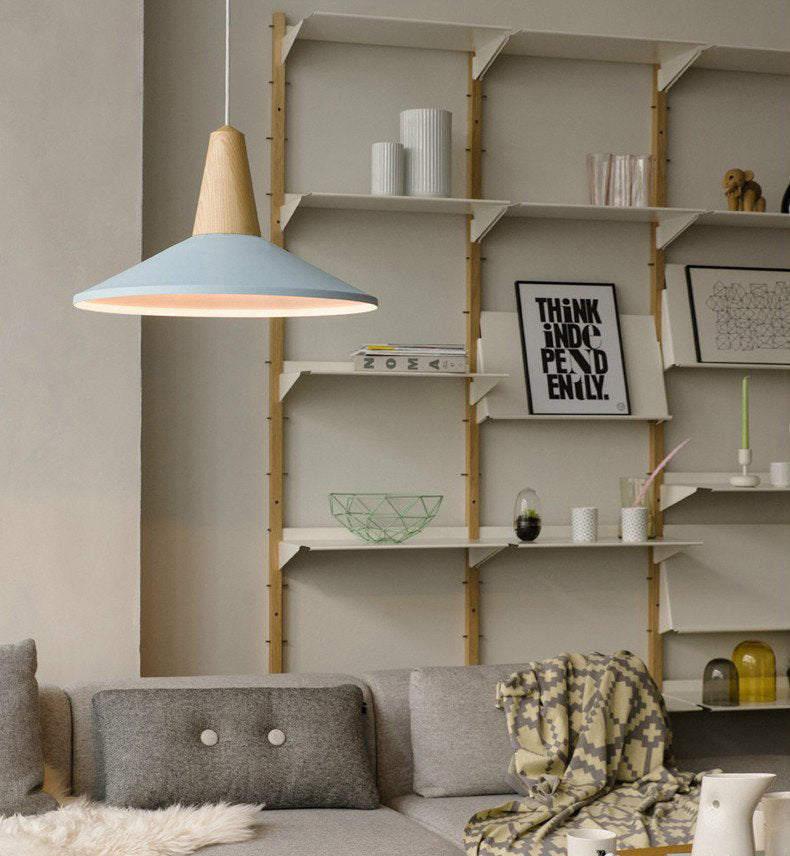 Trota in legno in metallo Trota sospesa a sospensione Simplicità Simplicità Apparecchio di illuminazione a sospensione per camera da letto