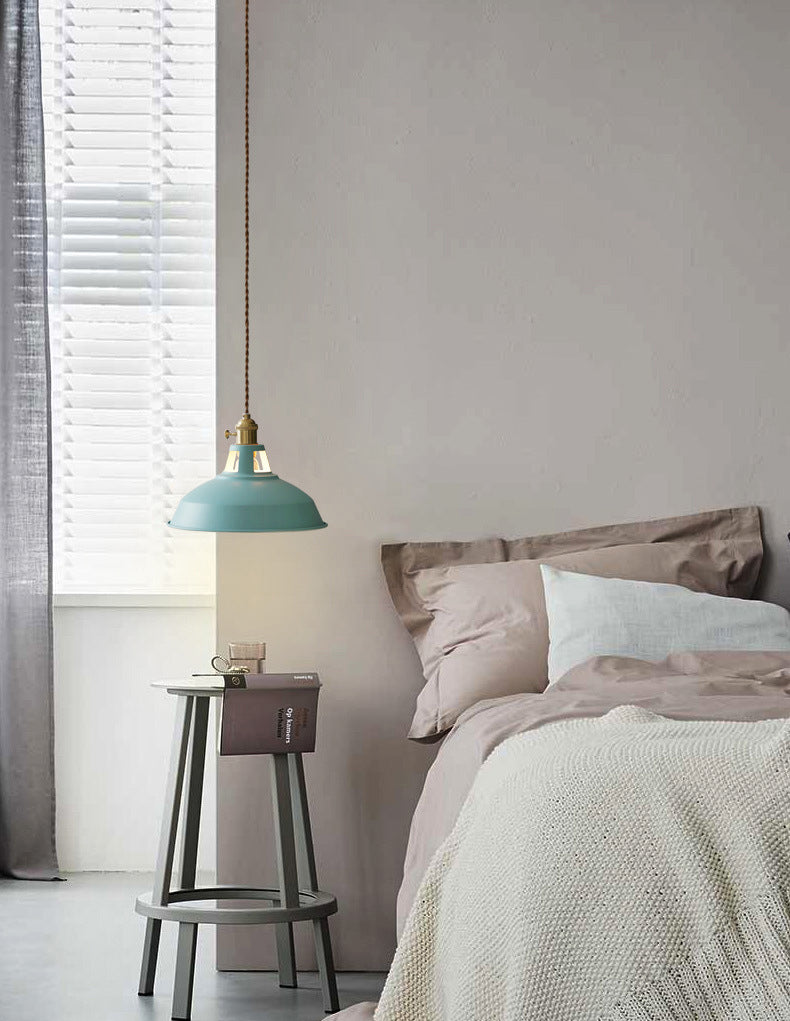 Schattierter Esszimmer hängende Anhänger Lampe Metall Einfachheitsstil Federung Licht