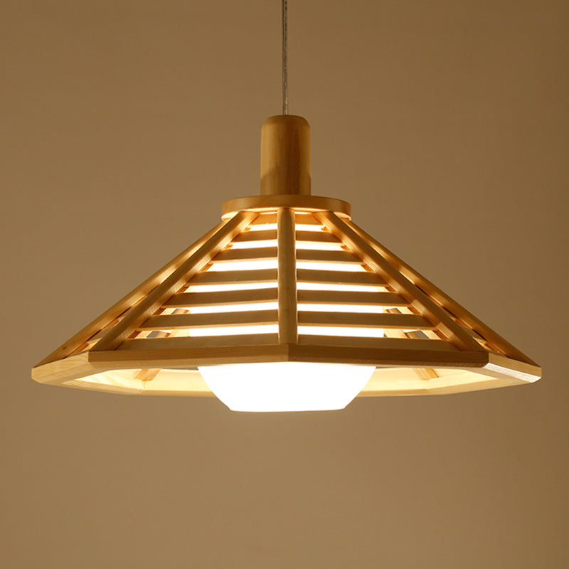 Japanse stijl houten huis kroonluchter handgemaakte houten hanglamp voor bar balkon