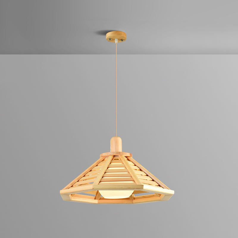 Japanse stijl houten huis kroonluchter handgemaakte houten hanglamp voor bar balkon