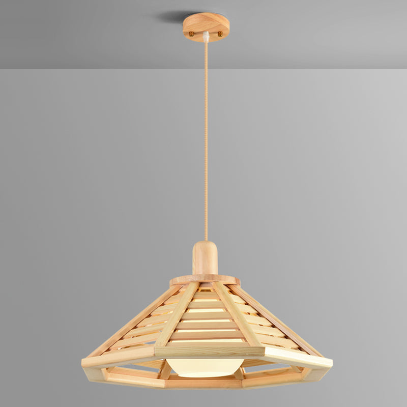 Japanse stijl houten huis kroonluchter handgemaakte houten hanglamp voor bar balkon