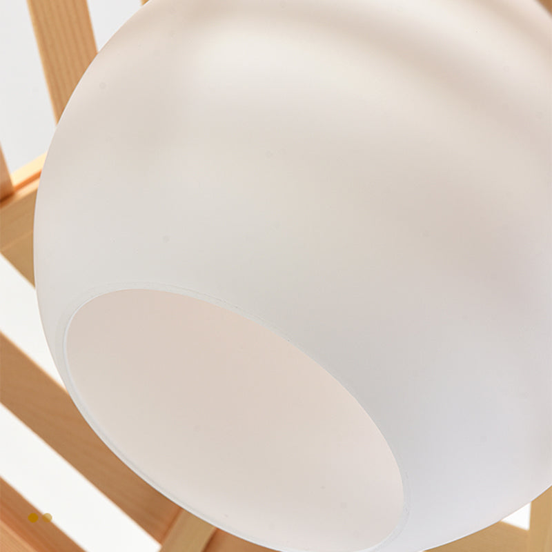 Japanse stijl houten huis kroonluchter handgemaakte houten hanglamp voor bar balkon