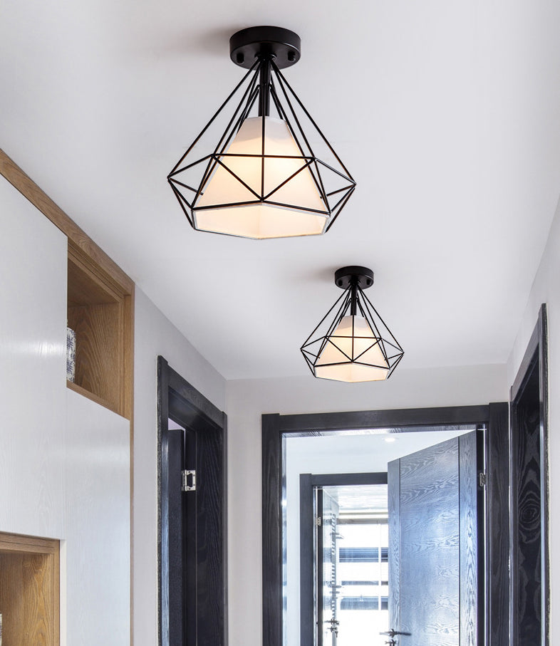 Moderne sternförmige Deckenleuchte im industriellen Stil, Stoff-Lampenschirm, Deckenleuchte für Wohnzimmer, Schlafzimmer