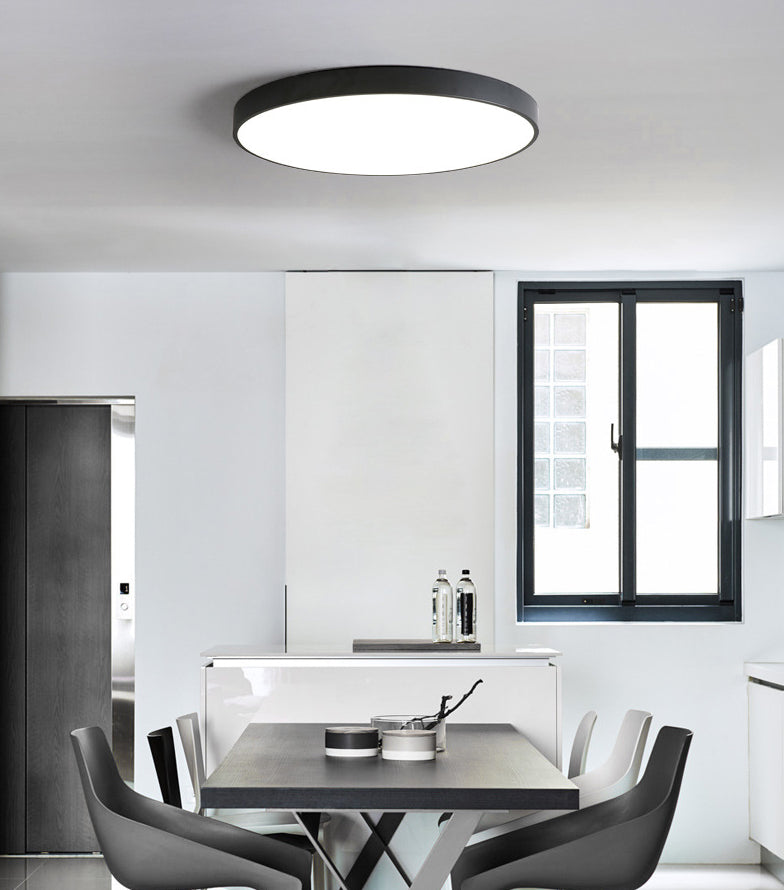 Round Simplicity LED Lighting Fixture 2" Ultra-thin LED Ceiling Lamp for Bedroom
