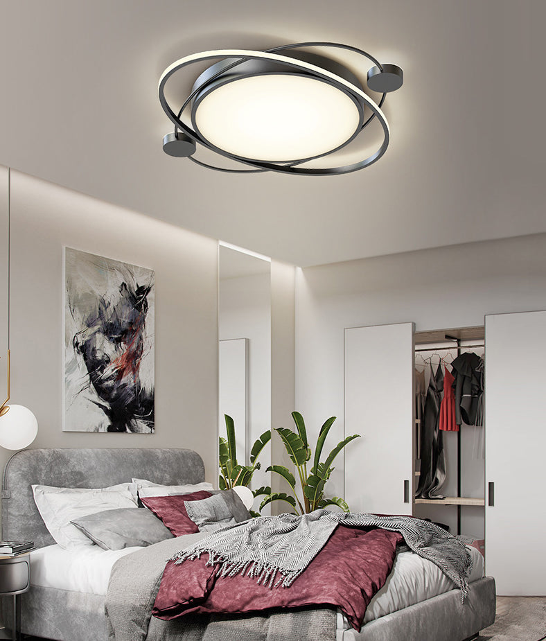 Wrap-around Line Design Rund LED Deckenleuchte 19.5 " Weiche Nordische Style Flush Mount Lamp für Schlafzimmer