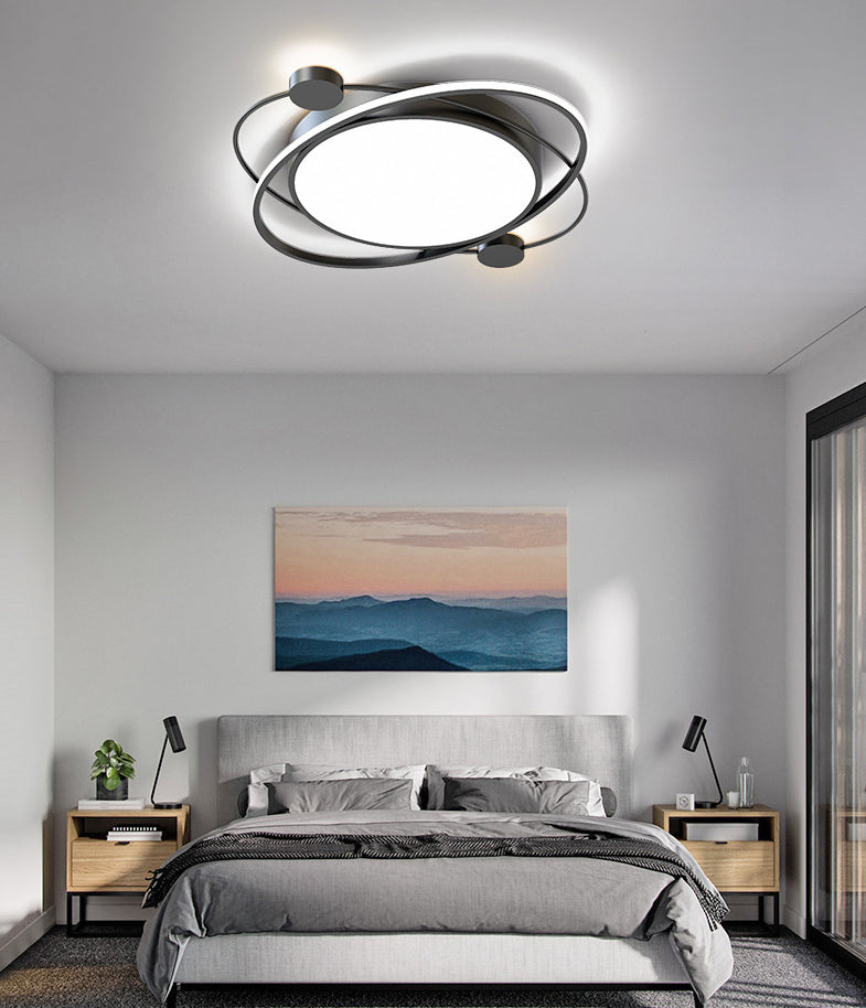 Wrap-around Line Design Rund LED Deckenleuchte 19.5 " Weiche Nordische Style Flush Mount Lamp für Schlafzimmer