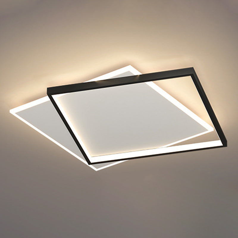 Square Flush Mount Light Fixtures Modern Acrylic Flushmount