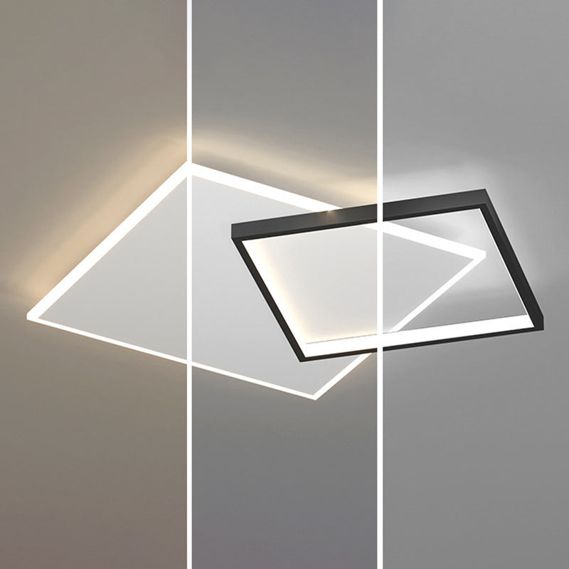 Square Flush Mount Light Fixtures Modern Acrylic Flushmount