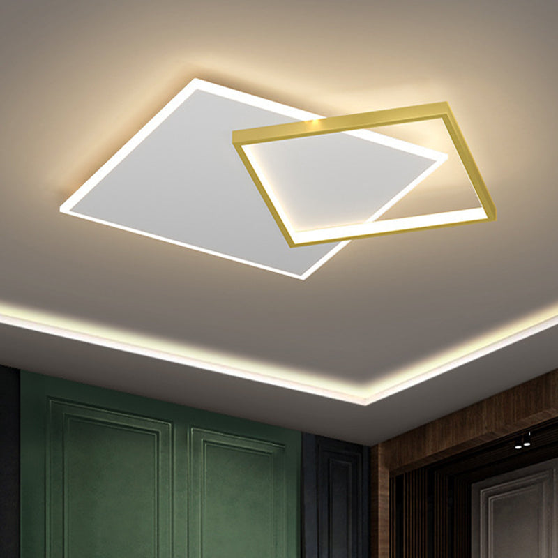 Square Flush Mount Light Fixtures Modern Acrylic Flushmount